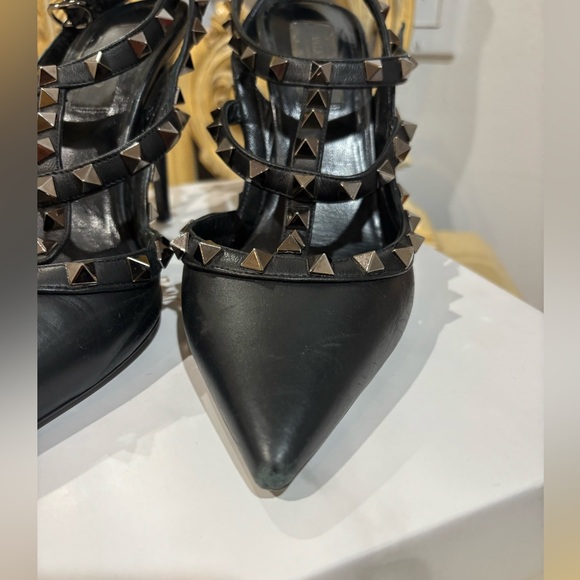 Valentino Garavani Rockstud Ankle Strap Pumps 100MM, Size: 37.5 - Picture 5 of 16